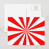 Rode en Witte Starburst Briefkaart (Voorkant / Achterkant)
