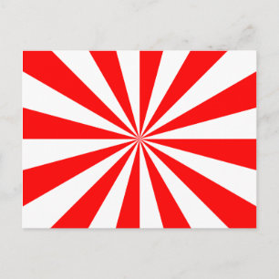 Rode en Witte Starburst Briefkaart
