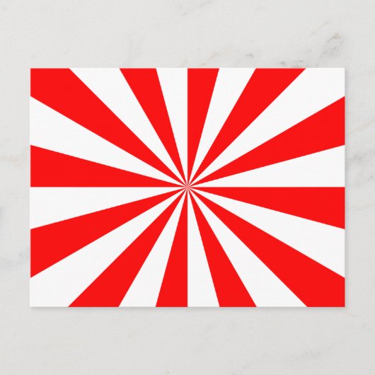 Rode en Witte Starburst Briefkaart (Voorkant)