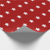 Rode en witte sterren cadeaupapier (Hoek)