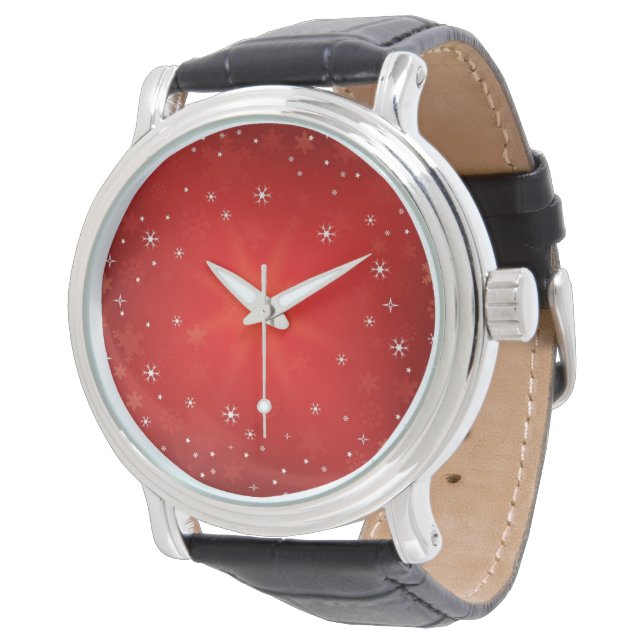 Rode en witte sterren horloge (Gekanteld)