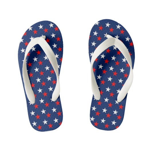 Rode en witte sterren kinder teenslippers (Voetbed)