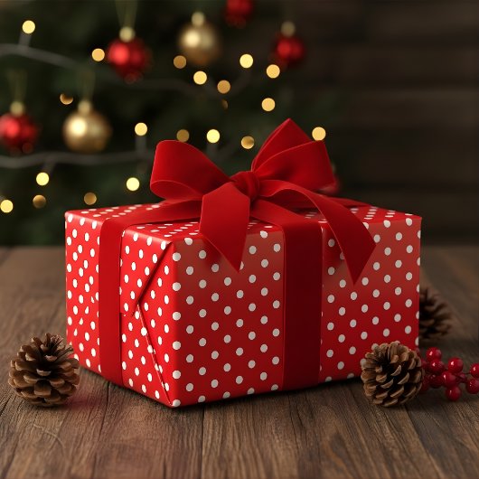 Rode en witte stip cadeaupapier