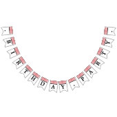 Rode en witte stip verjaardagsfeestje vlaggetjes (Alle)