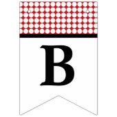 Rode en witte stip verjaardagsfeestje vlaggetjes (Tweede vlag)