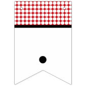 Rode en witte stip verjaardagsfeestje vlaggetjes (Eerste vlag)