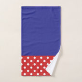 Rode en witte stippen bad handdoek (Handdoek)
