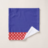 Rode en witte stippen bad handdoek (Wasdoekje)