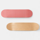 Rode en Witte Stippen Persoonlijk Skateboard (Horizontaal)