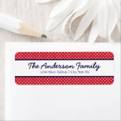 Rode en witte Stippen - Retouradreslabels Etiket (Insitu)