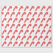 Rode en witte stok kerstdecoratie cadeaupapier (Vlak)