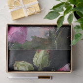 Rode en Witte Stokroos Bloemendecoupeerwerk Tissuepapier (Geschenk)