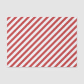 Rode en witte streep Candy Cane kerstpatroon Tissuepapier (Voorkant)