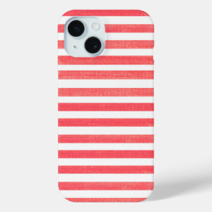 Rode en witte streep iPhone 15 case