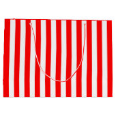 Rode en witte streep groot cadeauzakje (Achterkant)