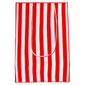 Rode en witte streep medium cadeauzakje (Achterkant)