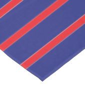 Rode en witte streep op blauw van de marine tafelkleed (Gekanteld)