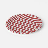 rode en witte streep papieren bordje (Gekanteld)