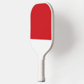 Rode en witte streep pickleball paddle (Links)