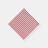 Rode en witte streep servetten (Hoek)