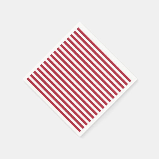 Rode en witte streep servetten (Hoek)