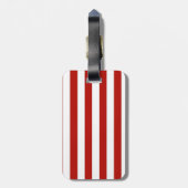 Rode en witte strepen bagagelabel (Achterkant verticaal)