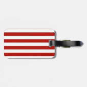 Rode en witte strepen bagagelabel (Achterkant horizontaal)