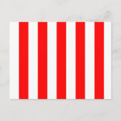 Rode en witte strepen briefkaart (Voorkant)