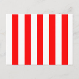 Rode en witte strepen briefkaart