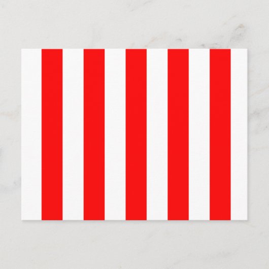 Rode en witte strepen briefkaart (Voorkant)