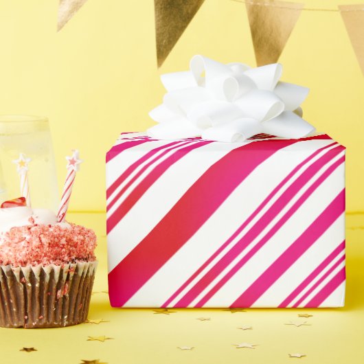 Rode en witte strepen cadeaupapier (Verjaardagsfeest)