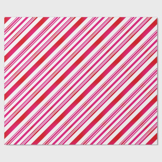 Rode en witte strepen cadeaupapier (Vlak)