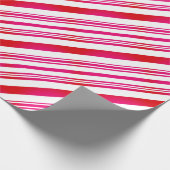 Rode en witte strepen cadeaupapier (Hoek)