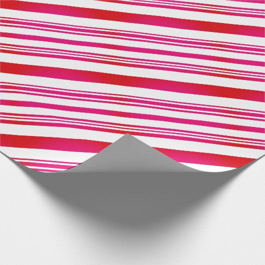 Rode en witte strepen cadeaupapier (Hoek)