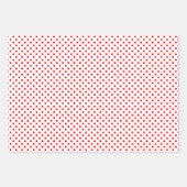 Rode en witte strepen Chevron Polka Dots Inpakpapier Vel (Voorkant)