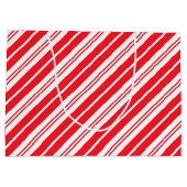 Rode en witte strepen groot cadeauzakje (Achterkant)