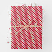 Rode en witte strepen inpakpapier vel (In situ)