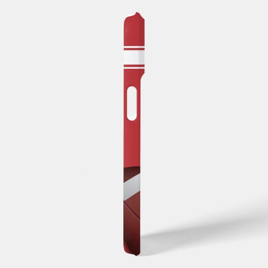 Rode en witte strepen Jersey Net IJzer Football Case-Mate iPhone Case (Achterkant / Rechts)