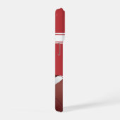 Rode en witte strepen Jersey Net IJzer Football iPhone Hoesje (Rechterkant)