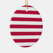 Rode en witte strepen keramisch ornament (Rechts)
