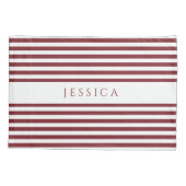 Rode en witte strepen kussensloop (Achterkant)