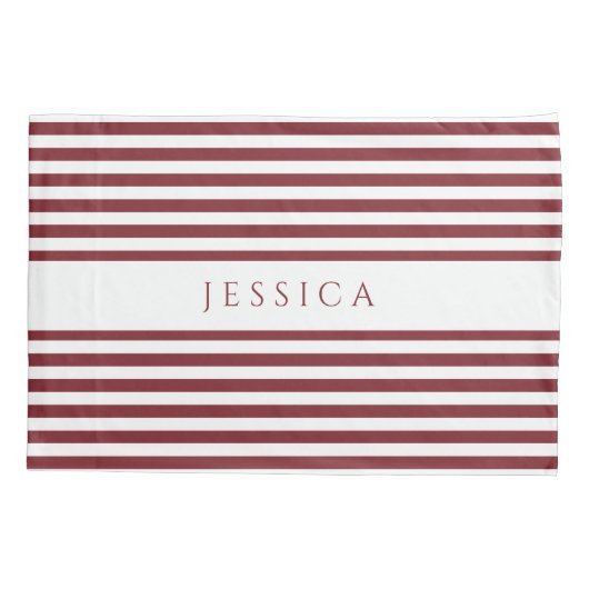 Rode en witte strepen kussensloop (Achterkant)