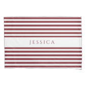 Rode en witte strepen kussensloop (Voorkant)