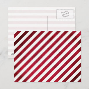 Rode en witte strepen op textiel van textiel door  briefkaart