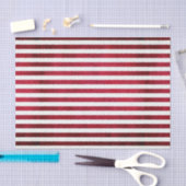 Rode en witte strepen op textiel van textiel door tissuepapier (Craft)