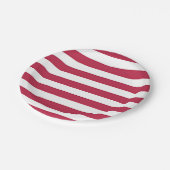 Rode en witte strepen papieren bordje (Gekanteld)