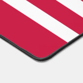 Rode en witte strepen patroon gepersonaliseerd bureaumat (Hoek)