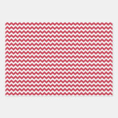 Rode en witte strepen Polka Dot Chevron Inpakpapier Vel (Voorkant 3)