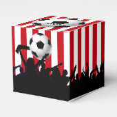 Rode en witte strepen Soccer Fans and football Bedankdoosjes (Voorkant Zijde)