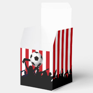 Rode en witte strepen Soccer Fans and football Bedankdoosjes